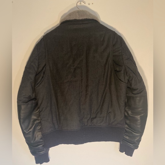 Lanvin Wool Bomber Jacket + Leather Sleeve - Picture 2 of 8